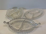 3 Glass Divided Dishes