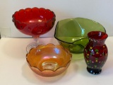 Colored Glassware Lot