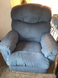 Blue Upholstered Recliner