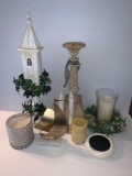 Church, Wooden Candle Stick, Candle Holders, Flameless Candles