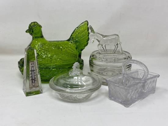Glass Covered Candy Dishes