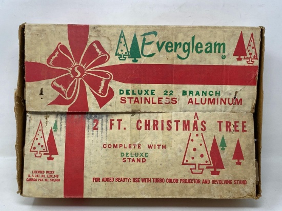 Vintage Evergleam Stainless Aluminum 2 Ft. Christmas Tree