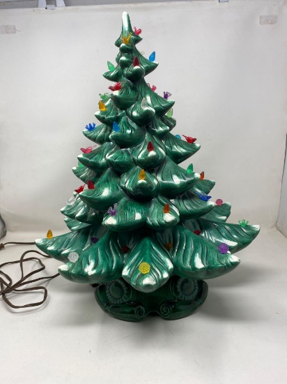 Vintage Light Up Ceramic Christmas Tree
