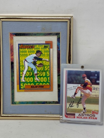 Framed Topps, 5000 Nolan Ryan Card and Unframed Topps Astros Nolan Ryan Card