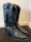 Texas Black Leather Cowboy Boots