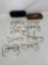 10 Pairs of Antique Vintage Eye Glasses and 2 Cases
