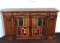 Antique Style, 4-Drawer Over 4-Door Cabinet with Faux Bookshelf Front
