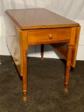 Antique Drop Leaf Table with Single Drawer