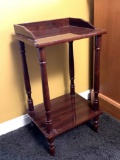 Telephone Table with Spindle Legs and Wood Gallery