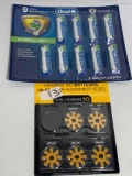 NEW Oral B Toothbrush Heads and Blister Pack of Hearing Aid Batteries