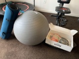 Yoga Ball, Mat and Accessories