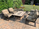 Patio Lounge Chairs and Propane Fire Pit