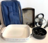 Egg Poaching Pan, Baking Pan, Square Casserole Thermal Carry Case