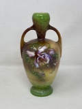 RH Austria Double Handled Vase With Iris Motif