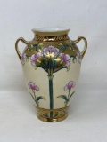 Hand Painted Noritake Double Handled Urn Form Vase