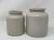 2 Glazed Stoneware Crocks