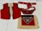 Ornate Clothing/Costume: Felt Vest with Trim, Beaded Belt, and 2 Other Beaded Pieces