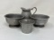 Pewter Pitcher, 2 Bowls and Cup