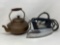 Vintage Copper Tea Kettle and G.E. Steam Iron