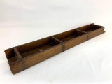 Wooden 3-Compartmented Trough, Primitive Feeder