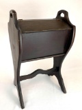 Wooden Antique Sewing Stand with Hinged Lids