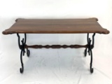 Bistro, Dining, Console Table with Wood and Iron Base