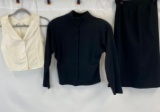 Vintage Clothing: White Vest, Wool Jacket & Skirt