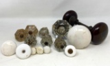 Grouping of Porcelain and Glass Door Knobs