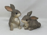 2 Boehm Rabbit Figures