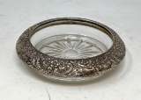 Whiting & Co. Sterling Floral Rimmed Coaster