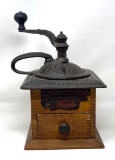 National Coffee Mill Antique Single Drawer Coffee Grinder