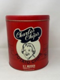 Red Charles Chips Can