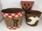 3 Halloween Themed Metal Pails- Trick or Treat, Jack-O-Lantern and Ghost