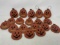 Large Grouping of Wooden Jack-O-Lantern Ornaments- 2 Styles