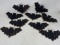 9 Wooden Bat Ornaments
