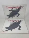 2 Magnetic Metal Bull Rider Cut-Outs