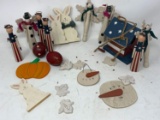 Snowman, Angel & Patriotic Pin Dolls, Rabbit Cut-Outs, Bird House, Snowman Faces, Other Cut-Outs
