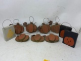 Ornaments Lot- 3D Pumpkins, Jack-O-Lantern Blocks, Chick Block