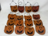 16 Jack-O-Lantern Ornaments- Various Wire Hangers
