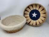 Patriotic Woven Bowl and Fabric Lined Basket