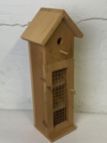 Bird House Stand with Door and 2 Shelves