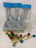 3 Pks. of Light Up Icicles, Clear Christmas Ball, Bead & Ball Garland, Other Garland