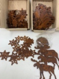 Grouping of Tin Snowflakes and Moose