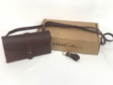 Premium Leather Purse: Rich, Full-Grain Brown Leather Crossbody Wallet