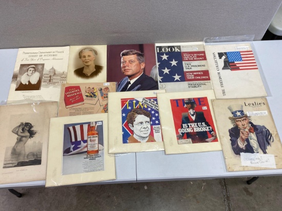 Political, Medical Ephemera and "Mermaid" Print