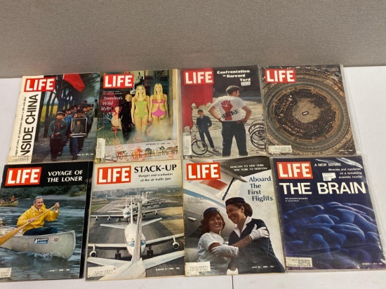 8 Issues of Life Magazine, 1960's & 1970's