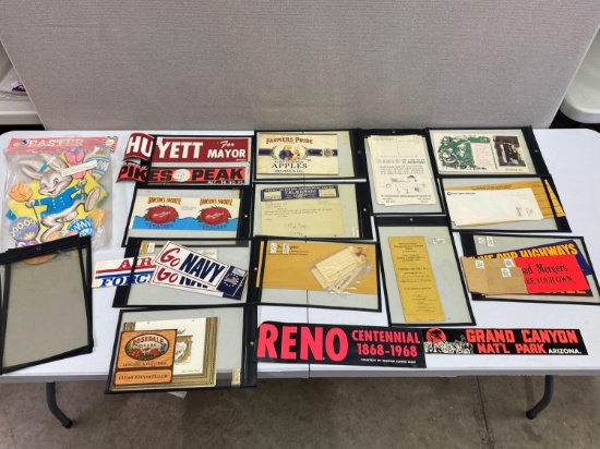 Antique and Vintage Political and Promotional Items; Advertisement Labels; Easter Decoration