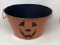 Metal Ring Handled Jack-O-Lantern Bucket