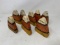 8 Wooden Candy Corn Standing Decorations