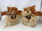 2, 3-D Scarecrow Head Standing Decorations